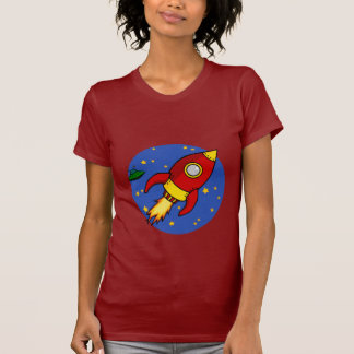 T-shirt dames rouge rouge fusée