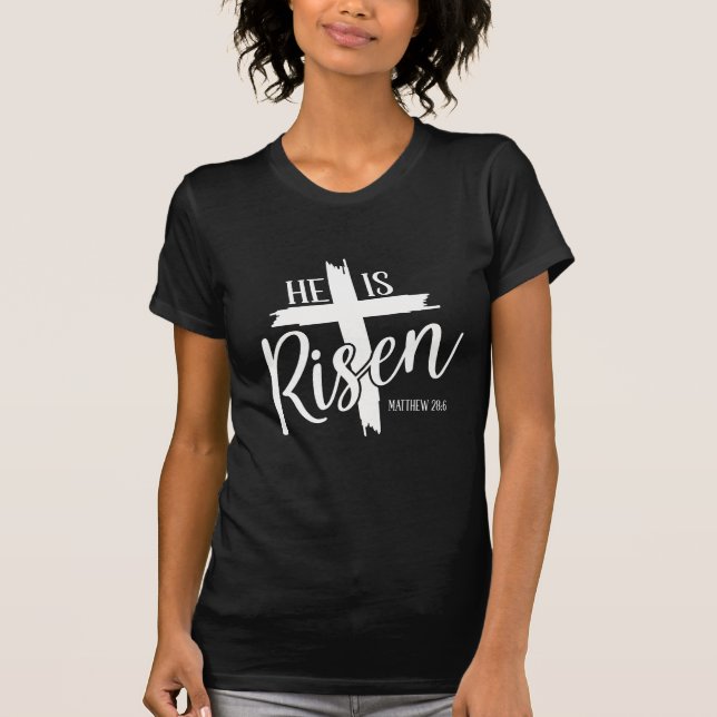 T-shirt Dames Tee Il Est Ressuscité (Devant)