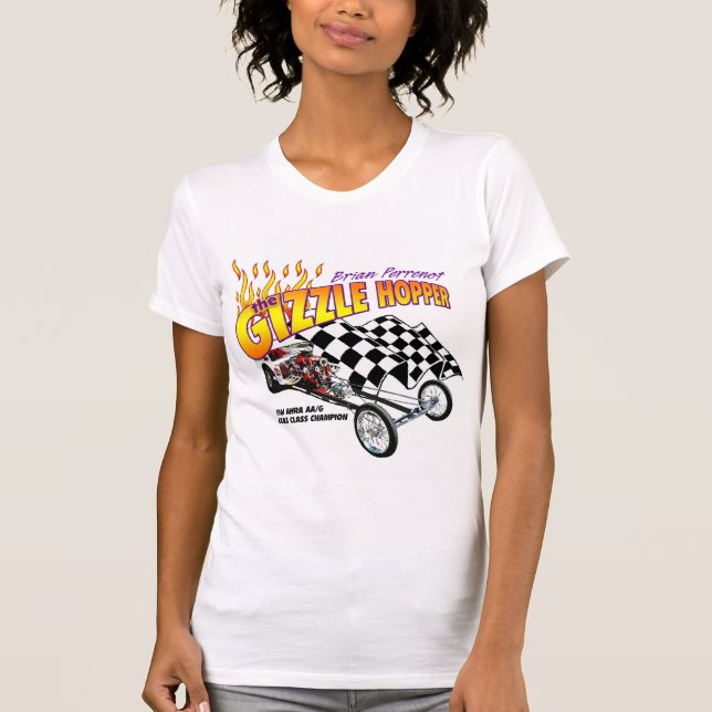 T-shirt Dames Twofer de trémie de Gizzle pur (adapté) (Devant)