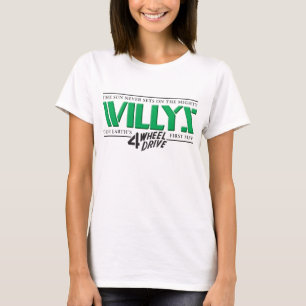 T-shirt Dames vertes de Willys 4WD