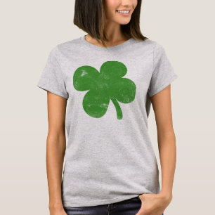 T-shirt Dames vertes vintages de shamrock