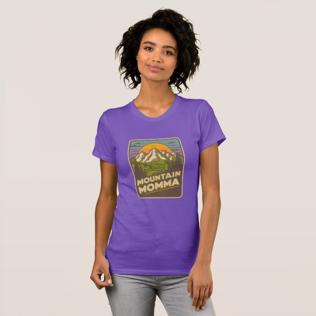 T-shirt Dames Vintage Mountain Momma Graphic (Devant entier)