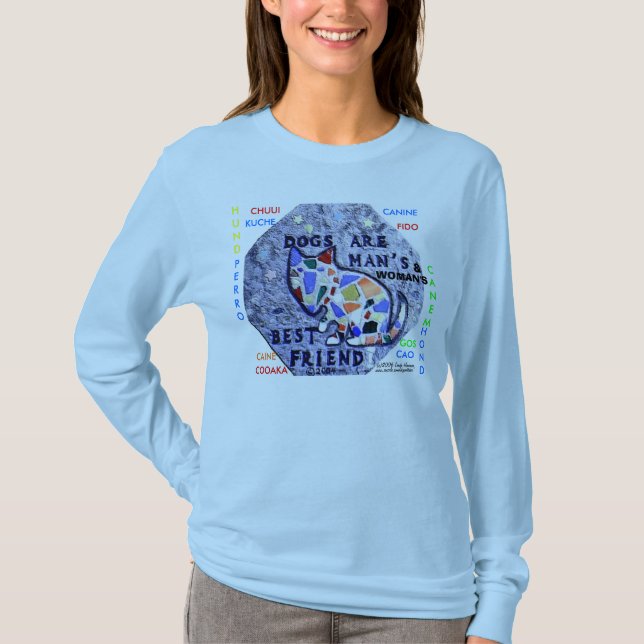 T-SHIRT D'AMI DU CHIEN DE LA FEMME (Devant)