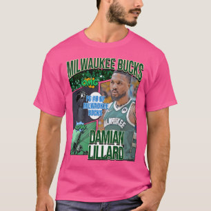 T-shirt Damian Lillard Basketball Art Bucks 1