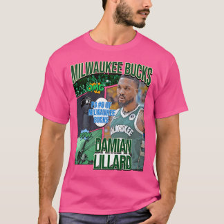 T-shirt Damian Lillard Basketball Art Bucks 1