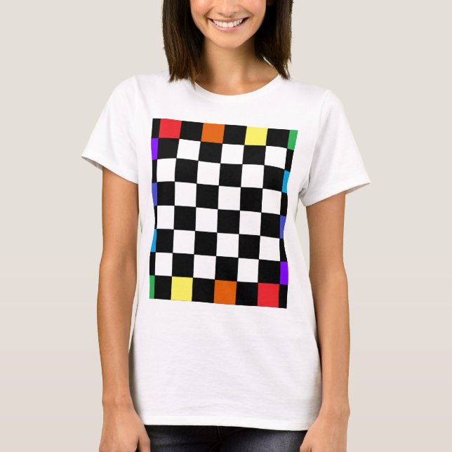 T-shirt Damier CricketDiane d'arc-en-ciel (Devant)
