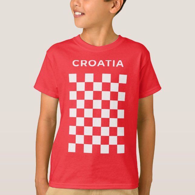 T-shirt Damier Croate Blanc (Devant)