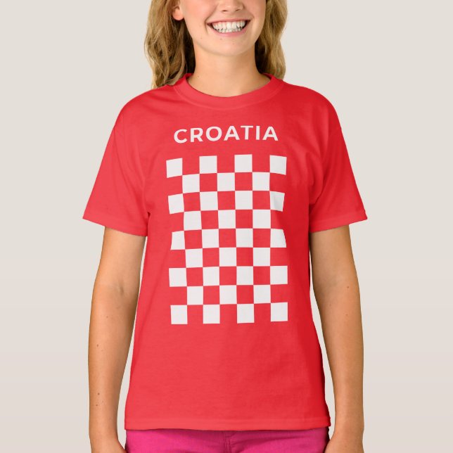 T-shirt Damier Croate Blanc (Devant)