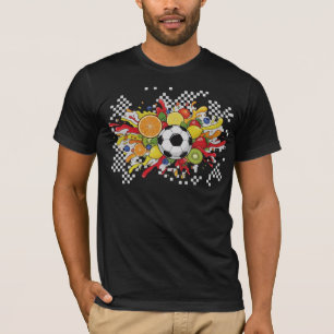 T-shirt Damier de football coloré
