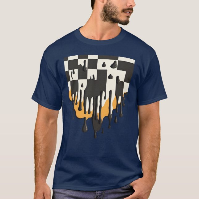 T-shirt Damier qui fond drôle (Devant)