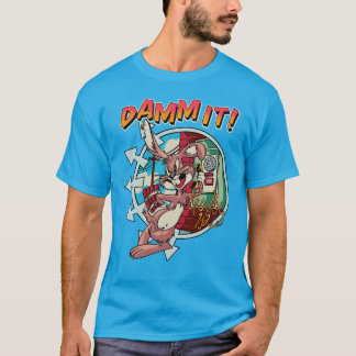 T-shirt “Damn It!” Punk Rock Bunny Retro - Blink 182