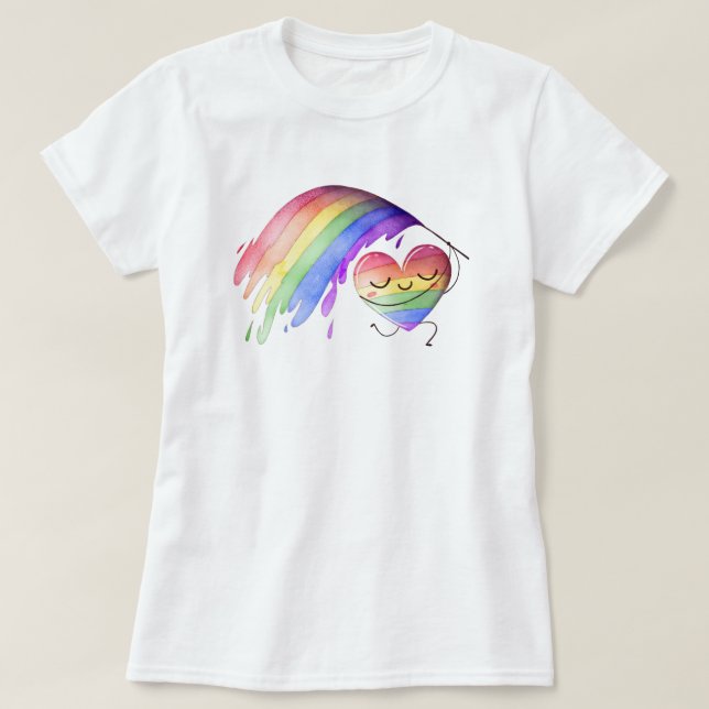 T-shirt d'amour arc-en-ciel (Design devant)