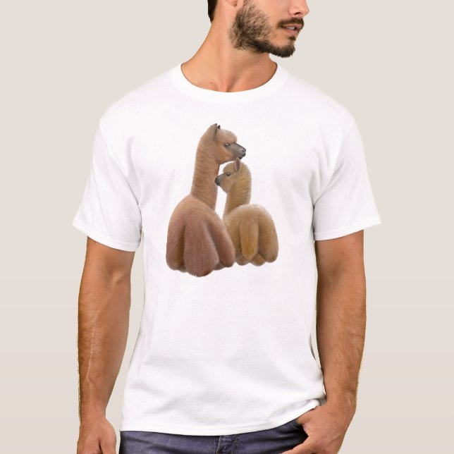 T-shirt d'amour d'alpaga (Devant)