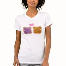 T-shirt d'amour de beurre et de gelée d'arachide