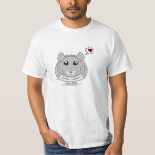 T-shirt d'amour de bulle de pensée de chinchilla