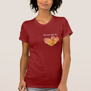 T-shirt d'amour de deux coeurs