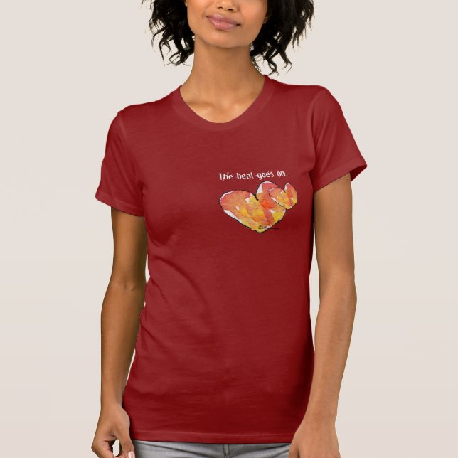 T-shirt d'amour de deux coeurs (Devant)