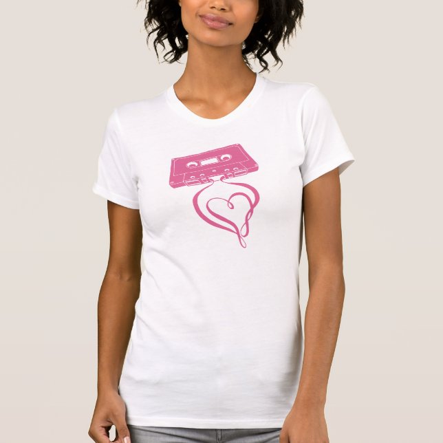 T-shirt d'amour de Mixtape de vieille école (Devant)