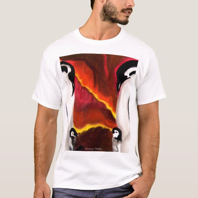 T-shirt d'amour de pingouin (Devant)