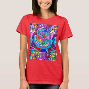 T-shirt d'amour hippie des années 70