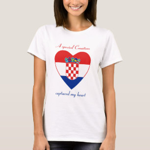 T-shirt d'amoureux de drapeau de la Croatie