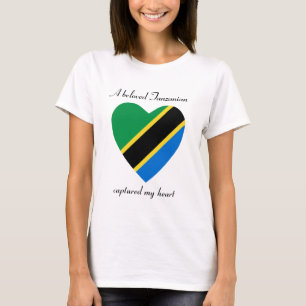T-shirt d'amoureux de drapeau de la Tanzanie