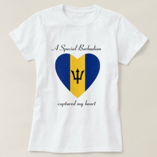 T-shirt d'amoureux de drapeau des Barbade