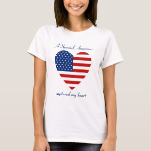 T-shirt d'amoureux de drapeau des Etats-Unis