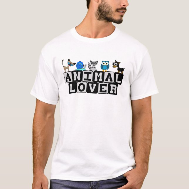 T-shirt d'amoureux des animaux (Devant)