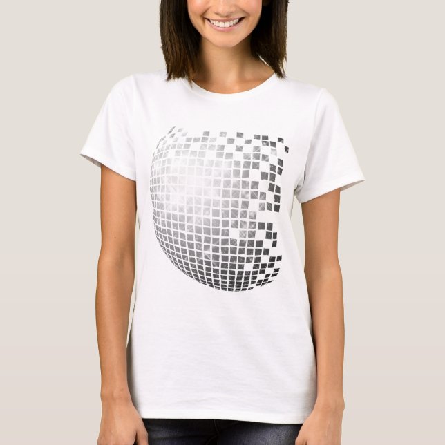 T-shirt d'amusement de boule de disco rétro (Devant)