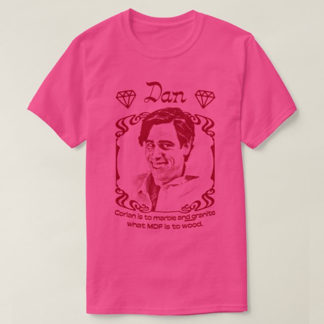 T-shirt Dan Alan Partridge Conception des devis (Design devant)
