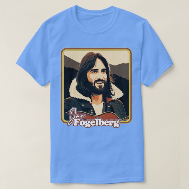 T-shirt Dan Fogelberg Style d'illustration rétro (Design devant)
