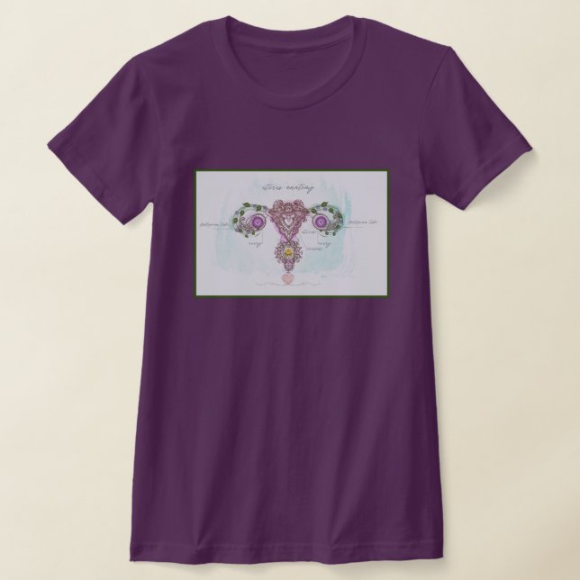 T-Shirt d'anatomie botanique de l'utérus (Poser)
