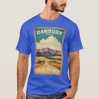 T-shirt Danbury Connecticut USA Vintage Travel Tourism Ove
