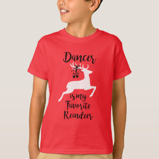 T-shirt Dancer est ma chemise préférée Reindeer Kids