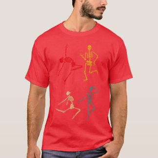 T-shirt Dancing Dance Skeleton Jour d'Halloween Éffrayant