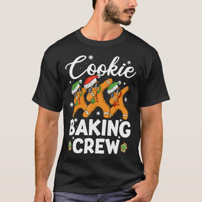 T-shirt Dancing Gingerbread Man Cookie Baking Crew Christm (Devant)