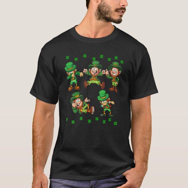 T-shirt Dancing Leprechauns St Patrick's Day Funny Boys Gi (Devant)
