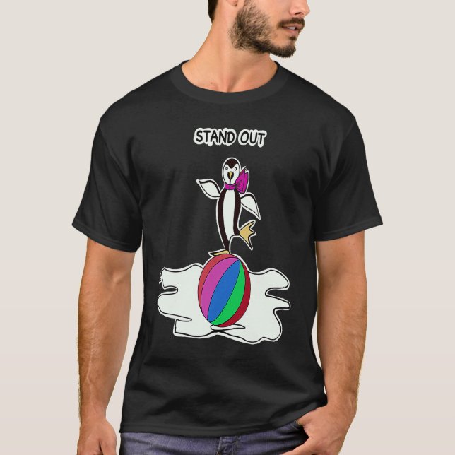 T-shirt Dancing Penguin Fun Animals (Devant)
