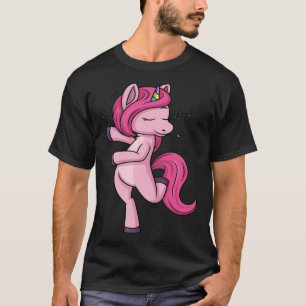 T-shirt Dancing Pink Unicorn Unicorn Pour Femmes et Filles
