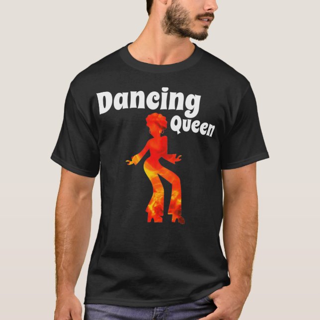 T-shirt Dancing Queen dansant Princess Disco les années 70 (Devant)