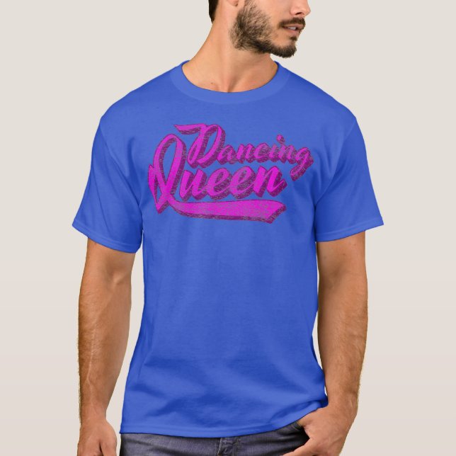 T-shirt Dancing Queen les années 70 Disco Retro Script (Devant)
