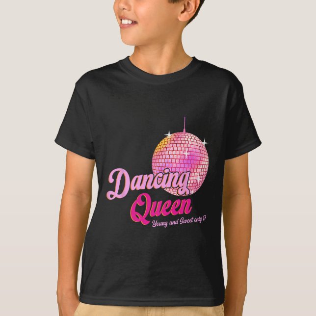 T-shirt Dancing Queen Tee 17 Anniversaire Disque de danse  (Devant)