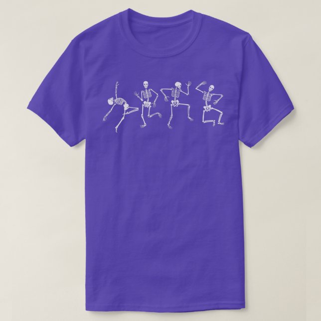 T-shirt Dancing Skeleton Cool Crâne Design Anniversaire ha (Design devant)
