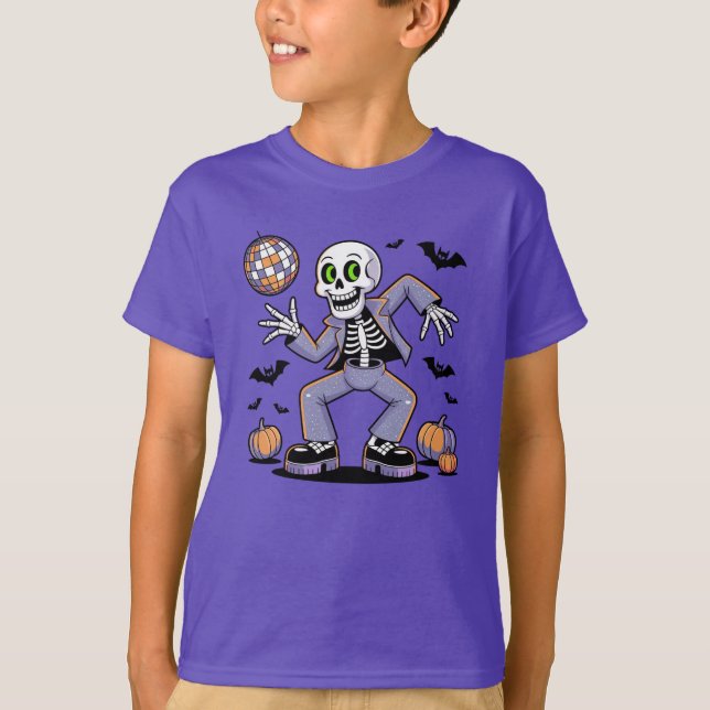 T-shirt Dancing Skeleton Halloween Sweatshirt (Devant)