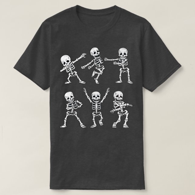 T-shirt Dancing Skeletons Dance Challenge Boys Girl (Design devant)