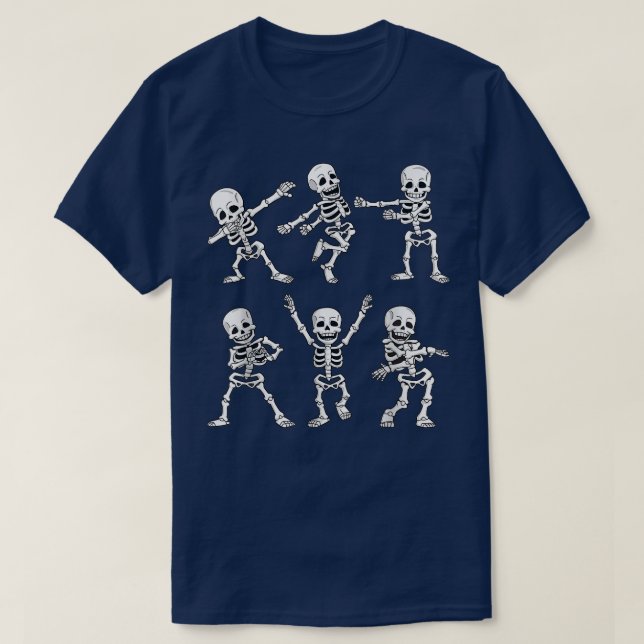 T-shirt Dancing Skeletons Dance Challenge Garçons Fille Ha (Design devant)