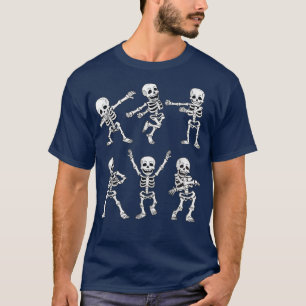 T-shirt Dancing Skeletons Dance Challenge Garçons Fille Ha