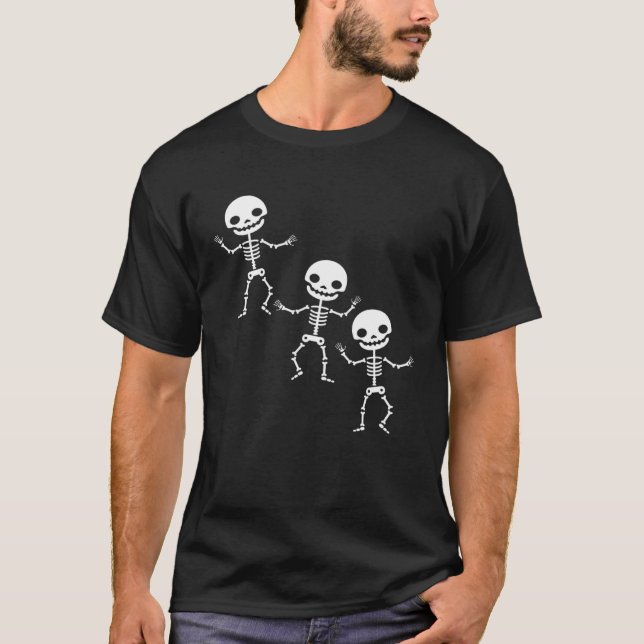 T-shirt Dancing Skeletons For Halloween Halloween graphic (Devant)