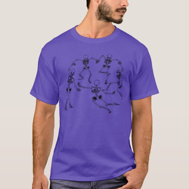 T-shirt Dancing Skeletons Halloween Design Fall Trick ou T (Devant)